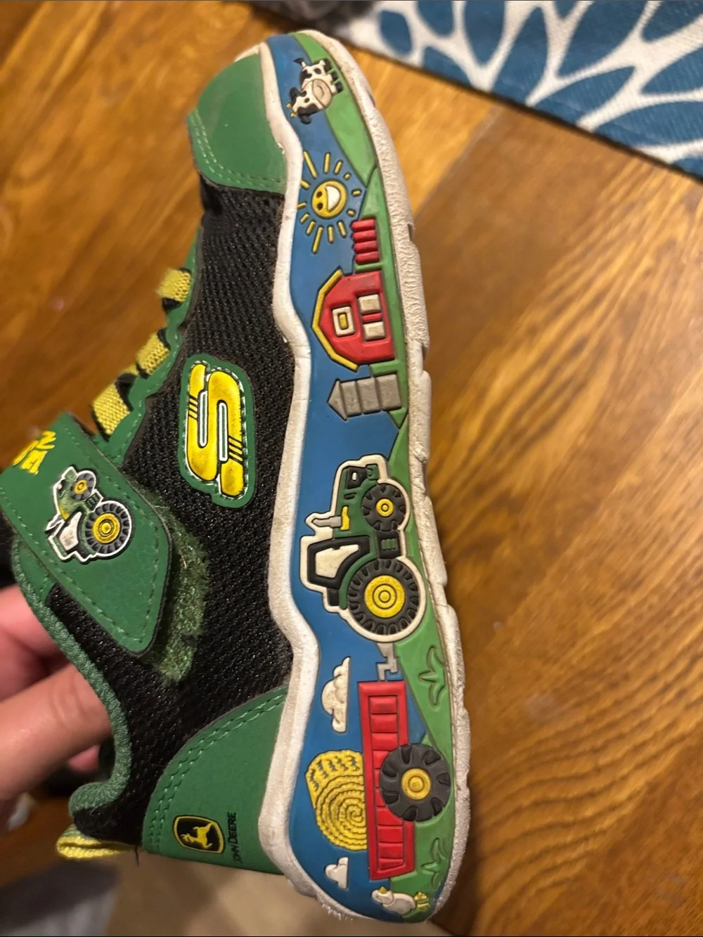 Skechers Kids Green, Black & Yellow Athletic Sneakers